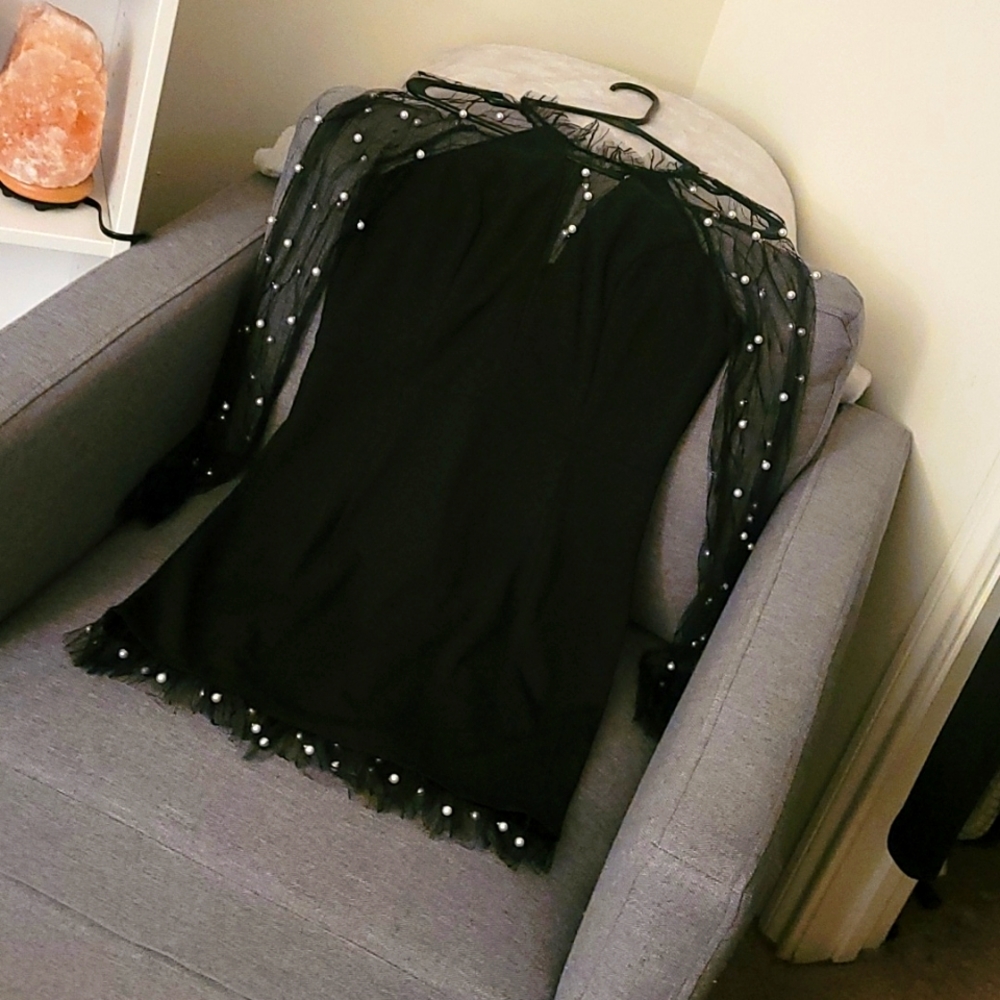 Shein Black and Pearl Dress